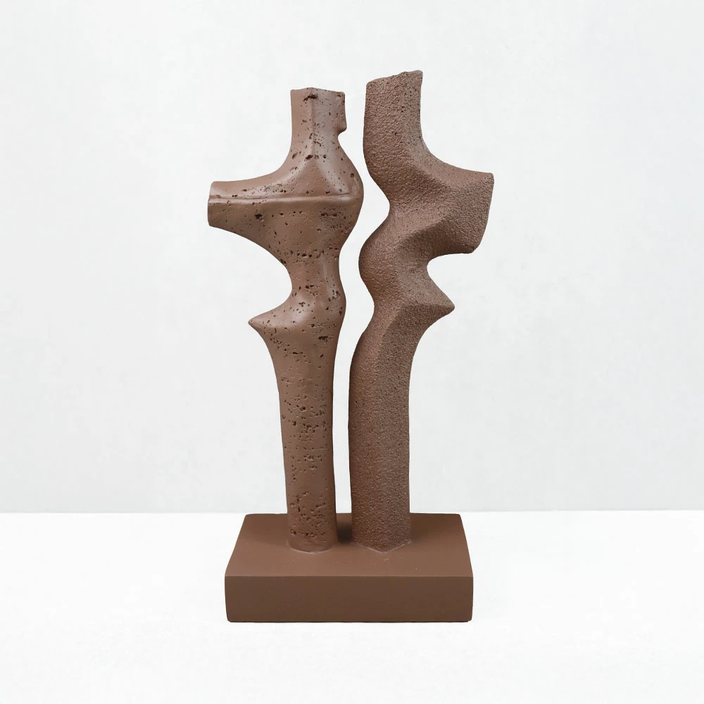 Dekor DUET I, rrëshirë, kafe, 16x9x31.5cm