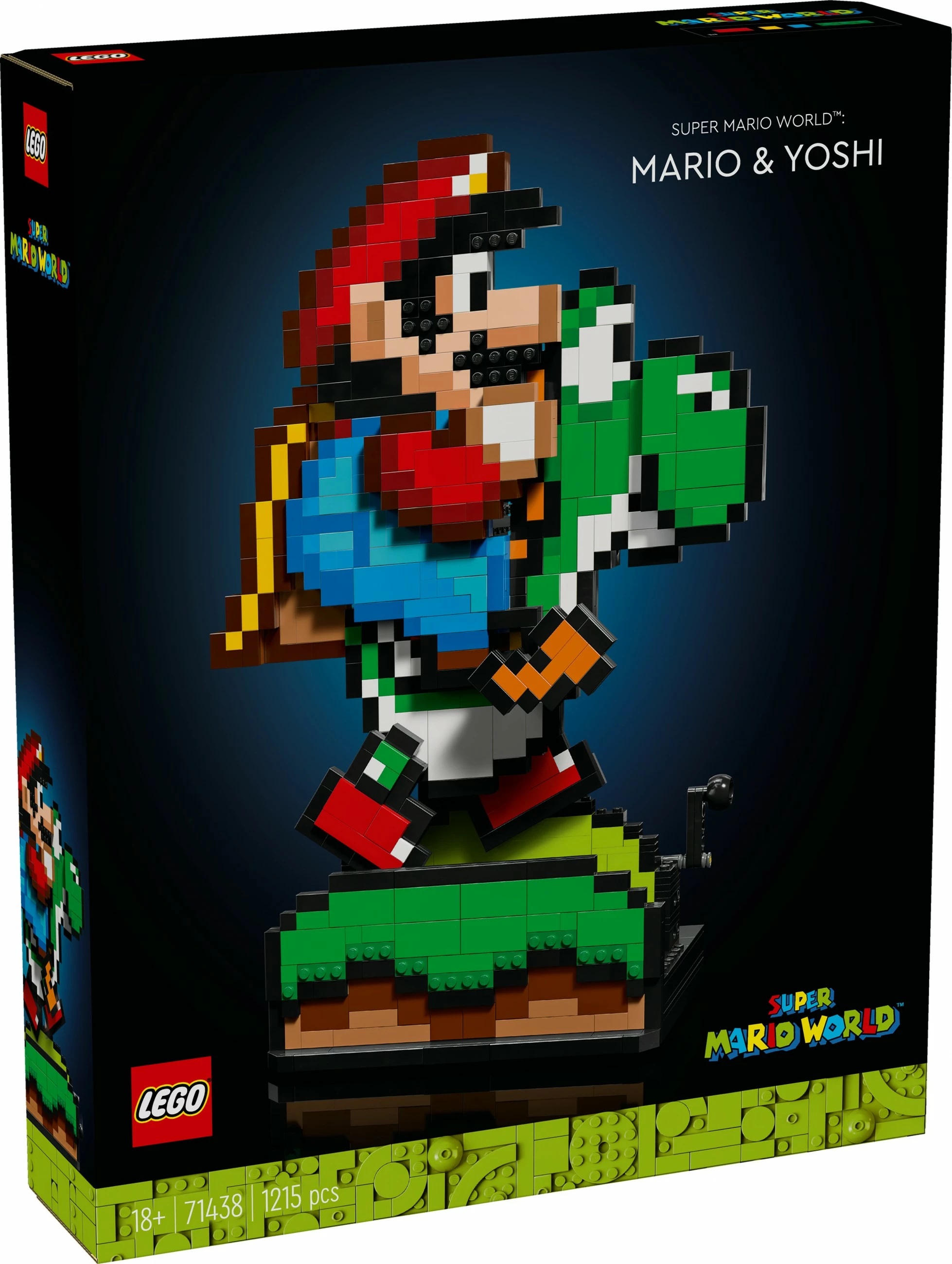 Set ndërtimi LEGO Super Mario World Mario & Yoshi, 1215 copë, plastikë, shumëngjyrësh