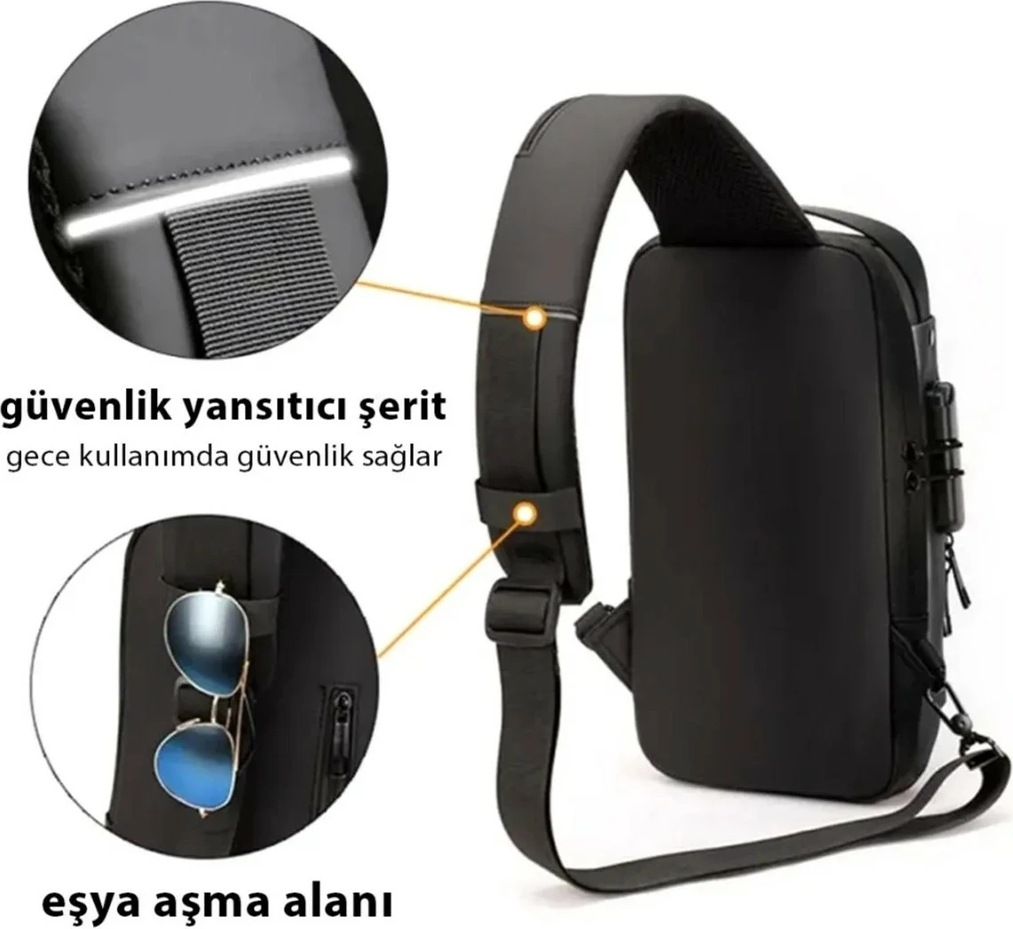 Çantë shpatullore dhe mini backpack unisex Torz, e zezë