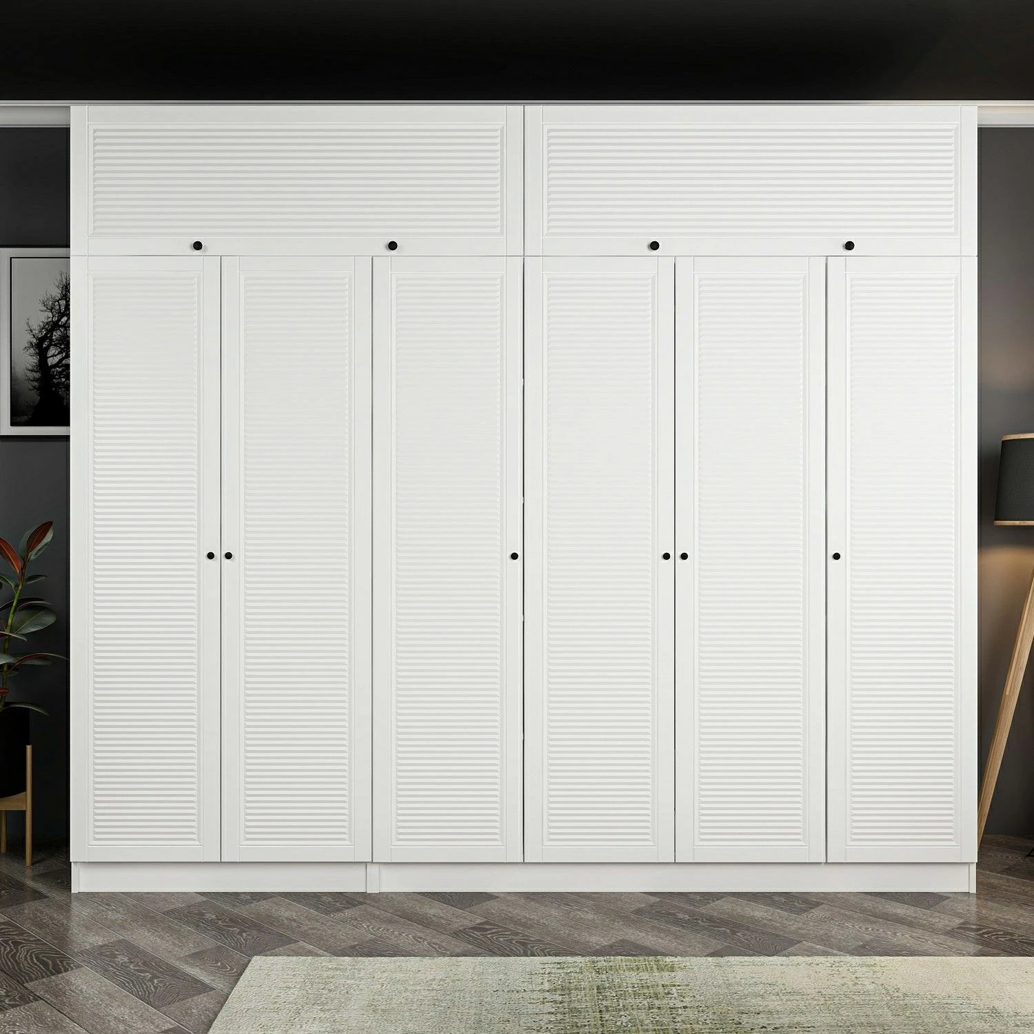 Dollap Skye Decor, i bardhë, 270x190x52cm