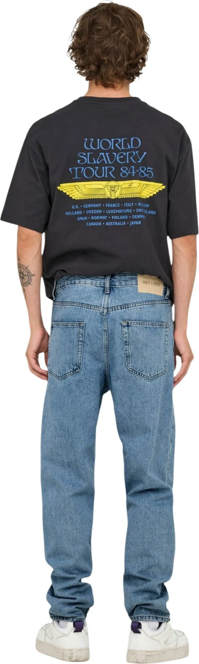 Xhinse për meshkuj Only & Sons Onstye Loose Tape 8836, blu e çelët denim [Madhësia: W32 L30]
