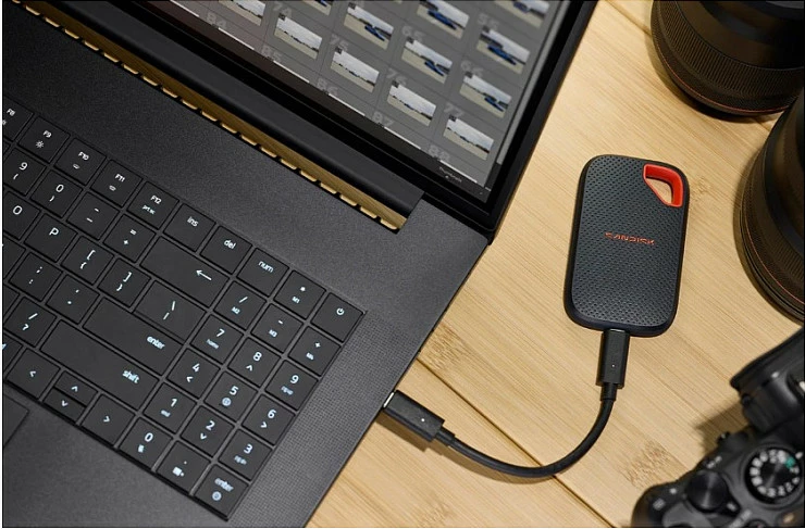 SSD Ekstern SanDisk Extreme Portable 1TB, USB-C, 2000 MB/s, IP65, e zez/kuqe
