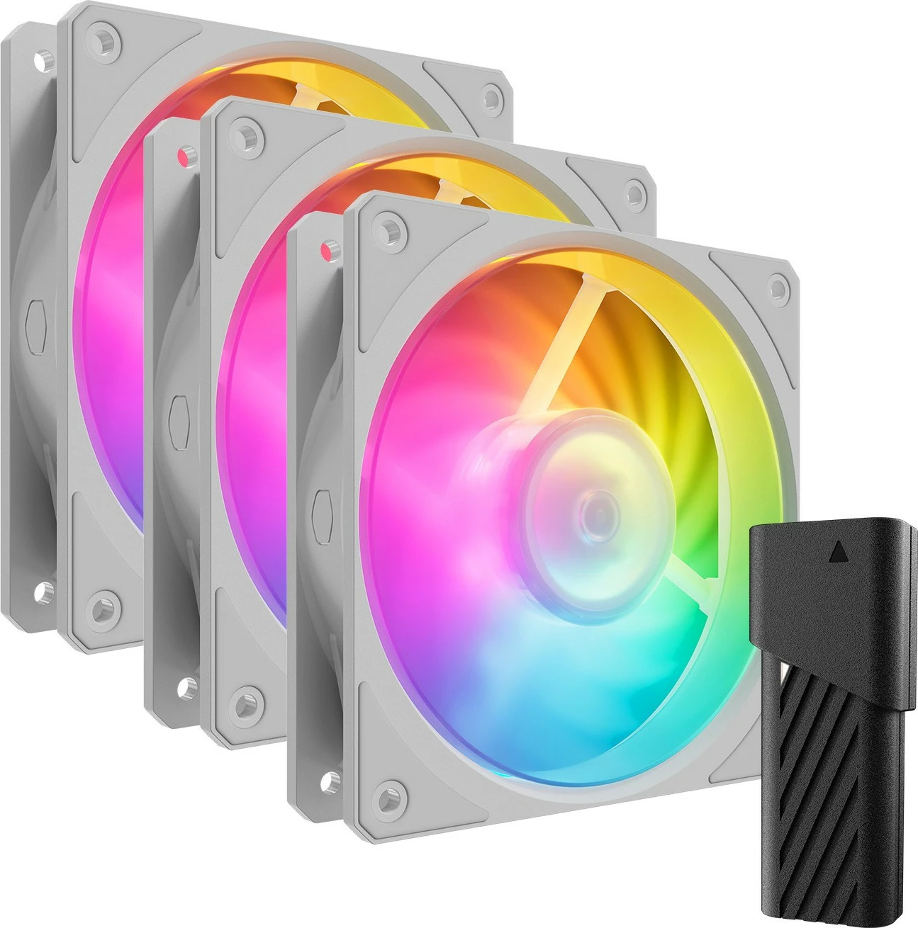 Ftohës kasë Cooler Master Mobius 120P ARGB 120mm, set 3 copë, i bardhë