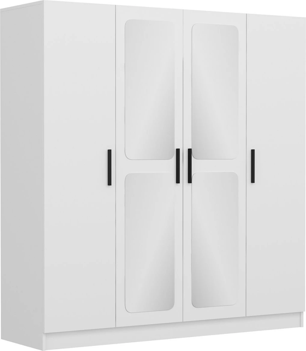 Dollap për dhomë gjumi, ngjyrë e bardhë, Skye Decor, Kale - 2436