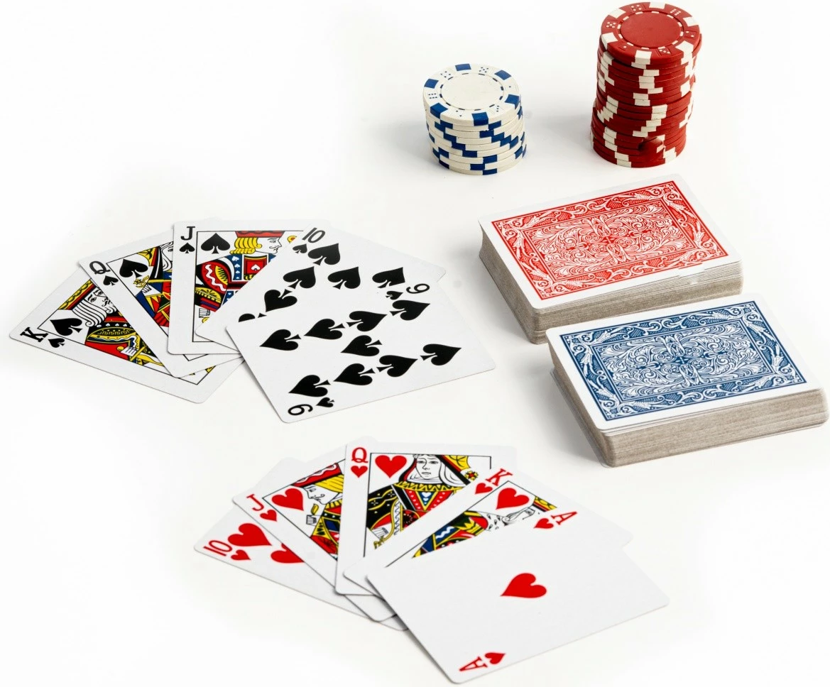 Set poker Cartamundi Maverick, 300 çipsa, 2 kuverta letrash, 5 zara, multingjyrësh, me kasë alumini