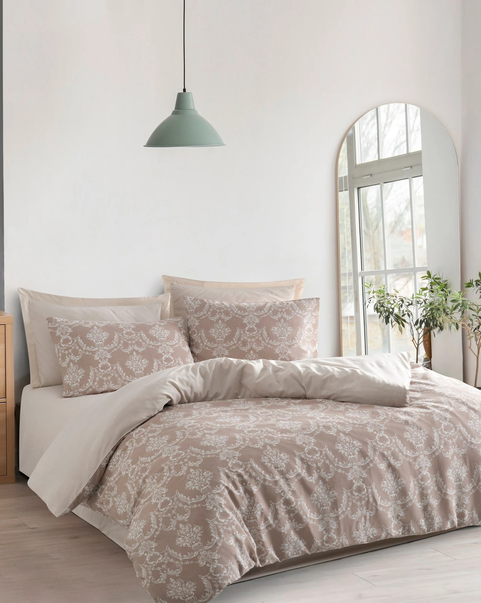 Set mbulesë për jorgan Single XL, ngjyrë kafe, L'Essentiel Linge de Maison, Pure