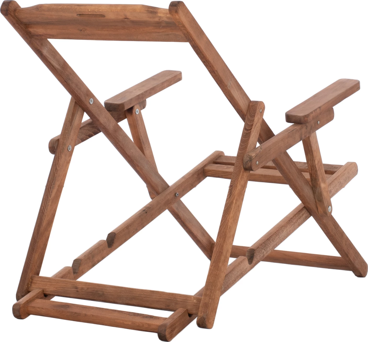 Karrige lounge Limnos me krah, ngjyrë arre, FH5799.01, 62.5x97x105 cm