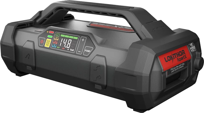 Startues baterie 12V Lokithor ApartX, kompresor ajri, power bank USB-C PD 60W, deri 3000A, i zi/gri, set me kabllo e aksesorë