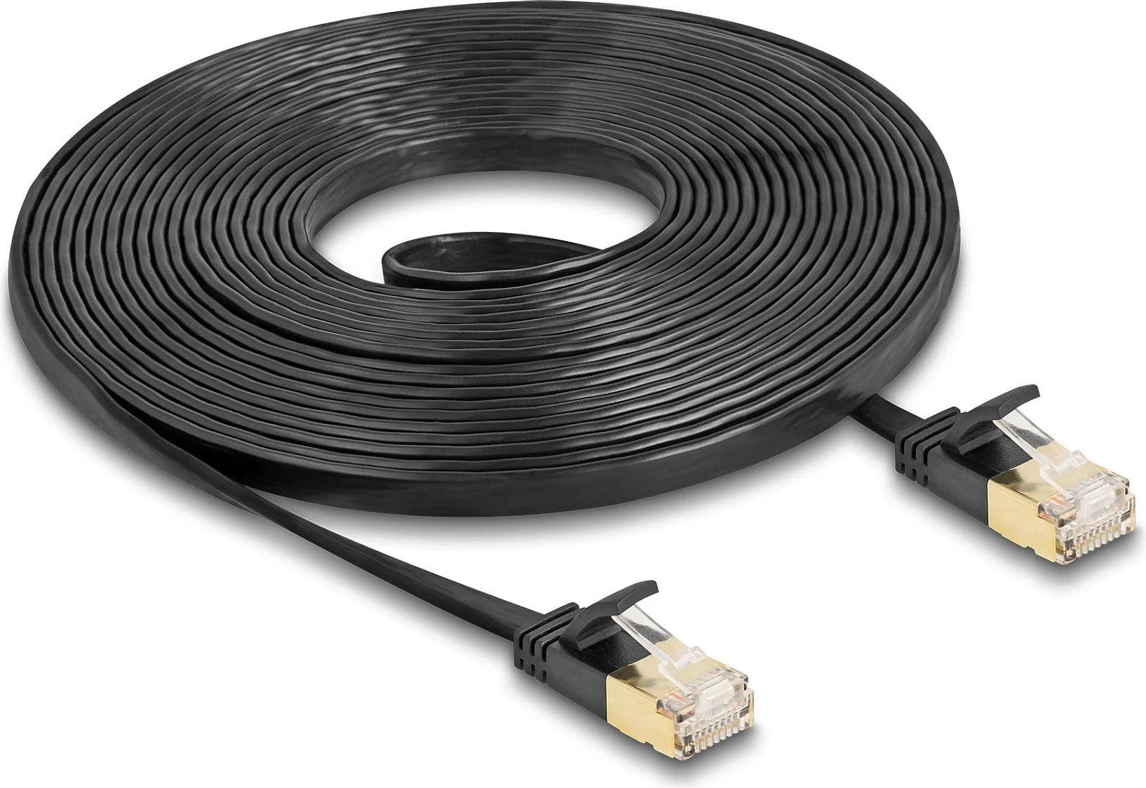 Kabllo rrjeti DeLOCK RJ45 Cat.6A/Cat7, 5 m, U/FTP, e sheshtë, e zezë