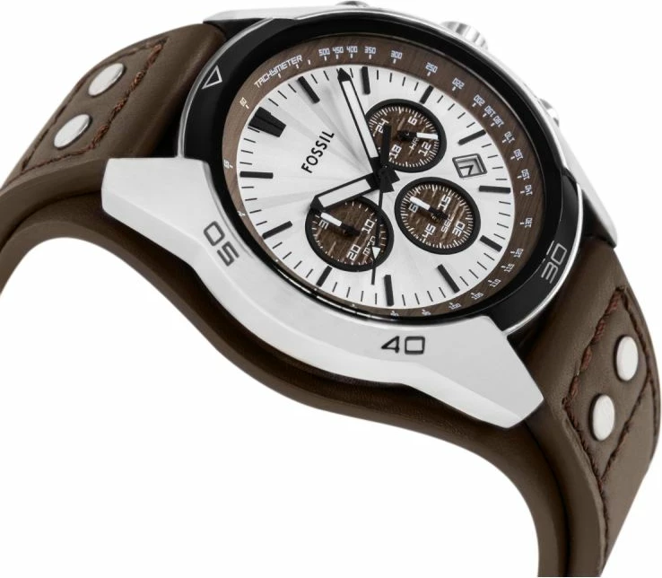 Orë dore për meshkuj Fossil Coachman CH2565, kafe