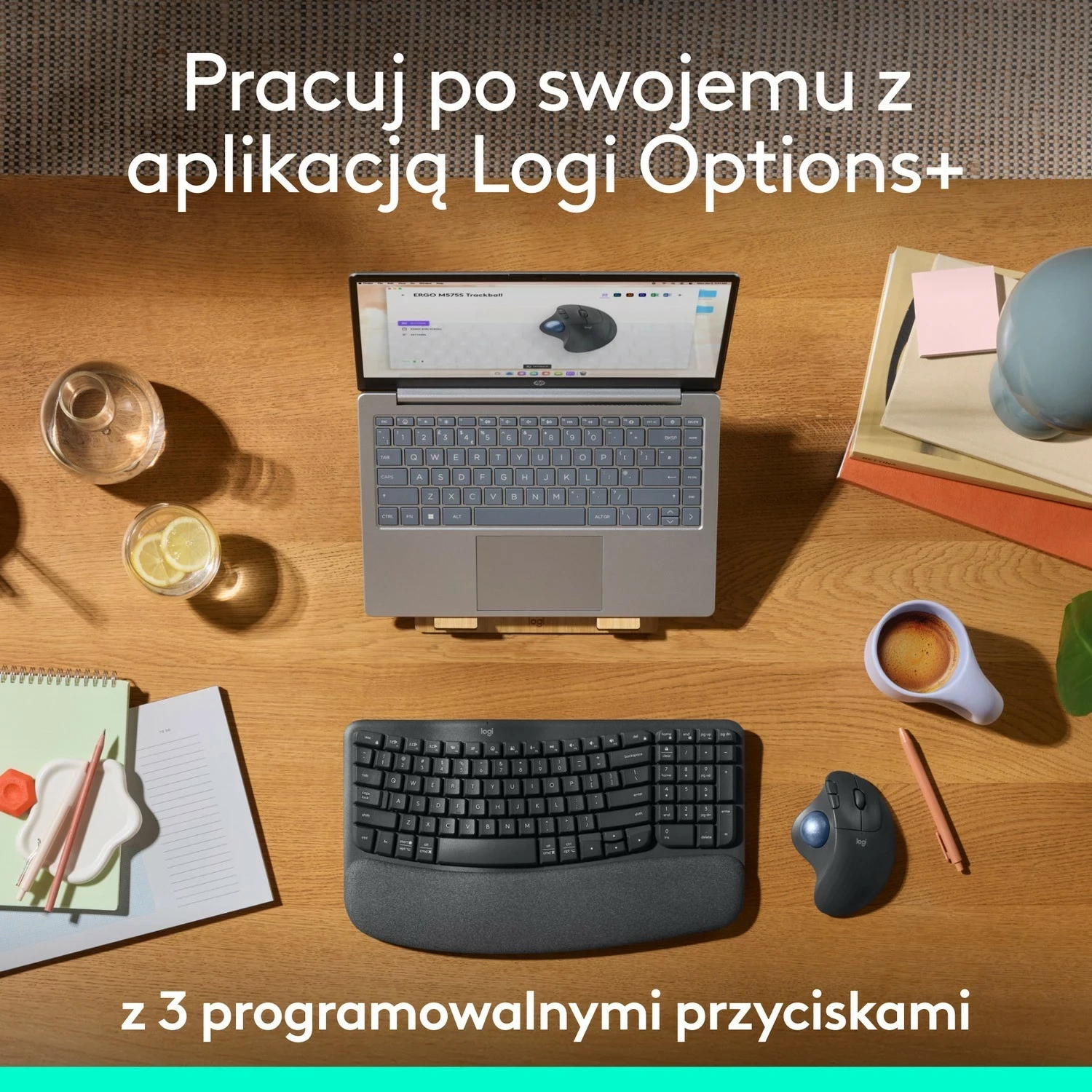 Maus Logitech M575S, Ergonomik, Wireless, Grafit