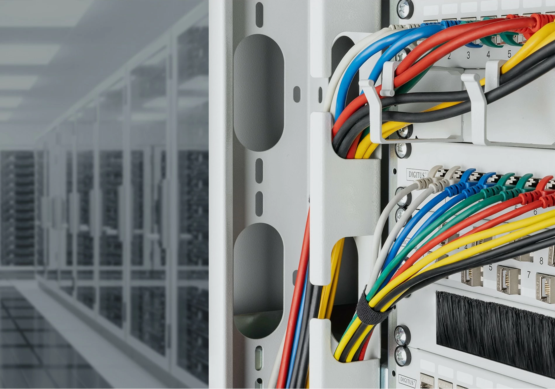 Kabëll rrjeti Digitus CAT 6A F-FTP Slim 0.5m, RJ-45, 10Gbps, Gri