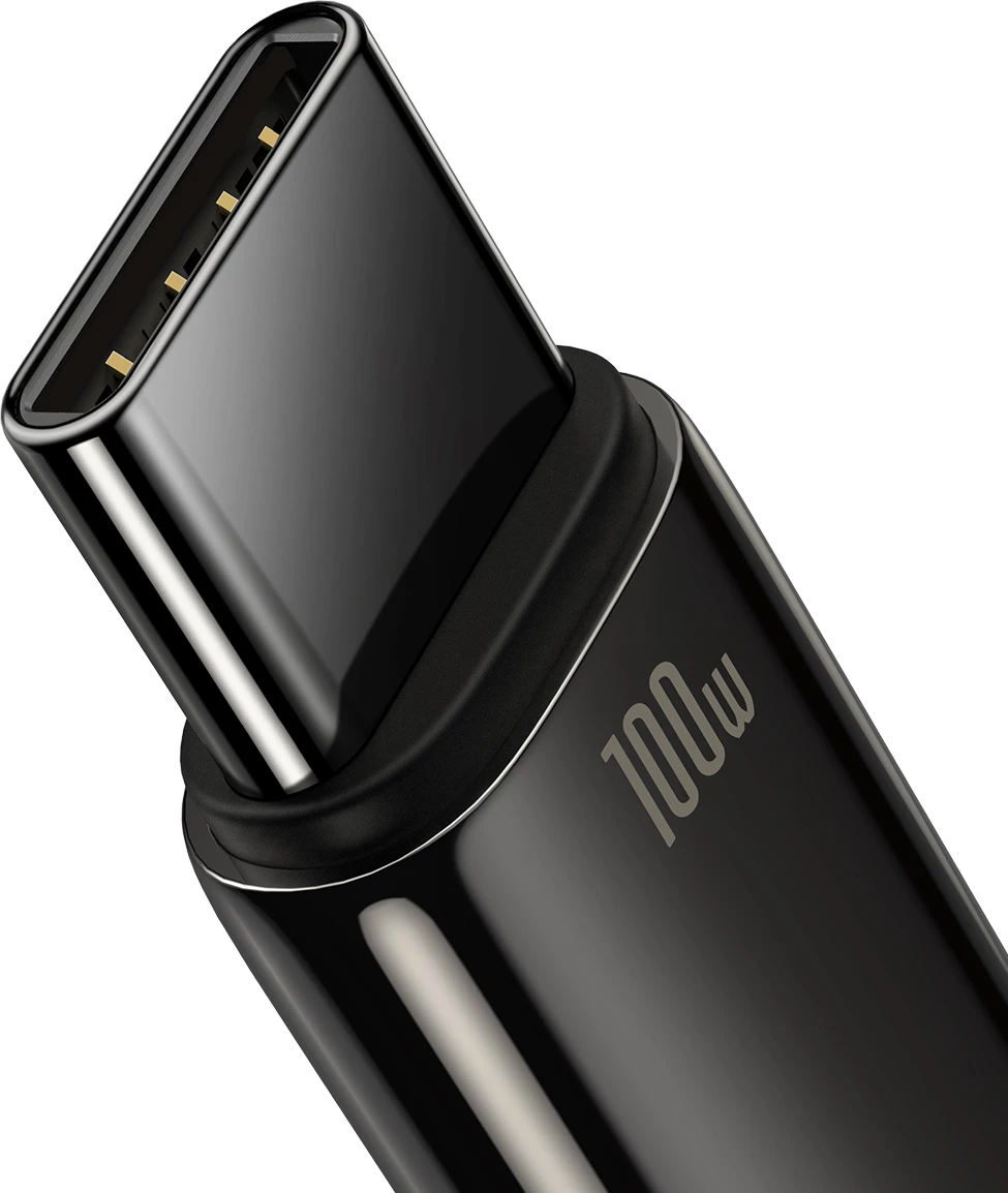 Kabllo Baseus Tungsten Gold USB-A në USB-C 2m, 100W, e zezë