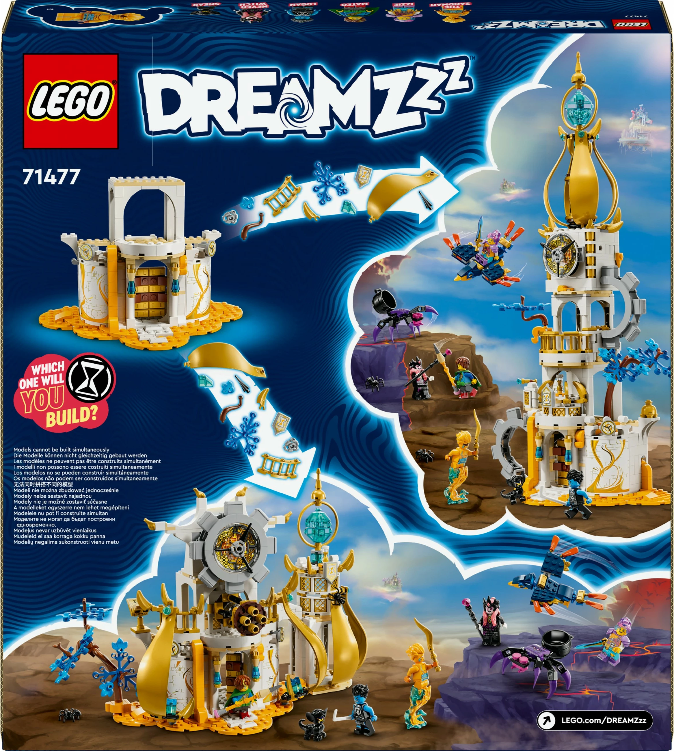 Set ndërtimi LEGO DREAMZzz 71477, Kulla e Sandmann, 723 pjesë, multikolor