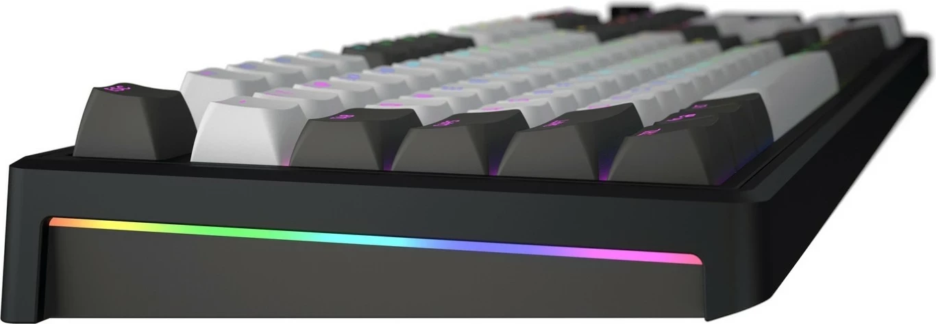 Tastierë mekanike Hator Skyfall 100 PRO, RGB, wireless/wired, full-size, gri-e zezë