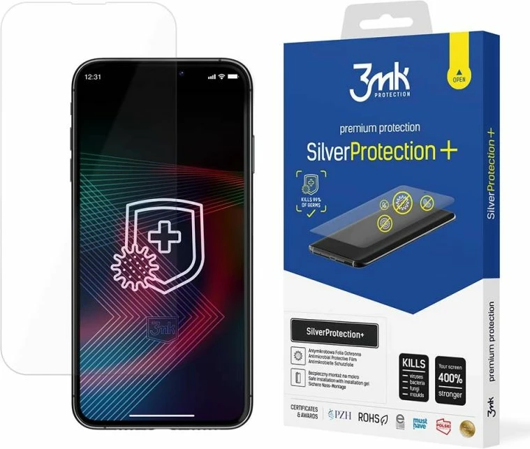 Mbrojtëse ekrani antibakteriale 3mk Silver Protection+ për iPhone 14 Pro Max / 14 Plus