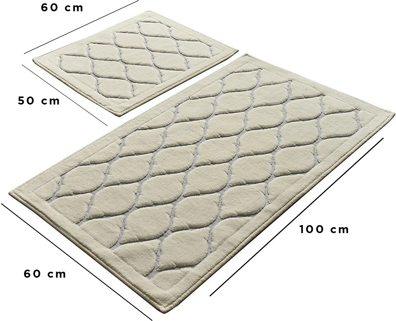 Set tapetash për banjo (2 copë), Mijölnir, Dante, ngjyrë ecru