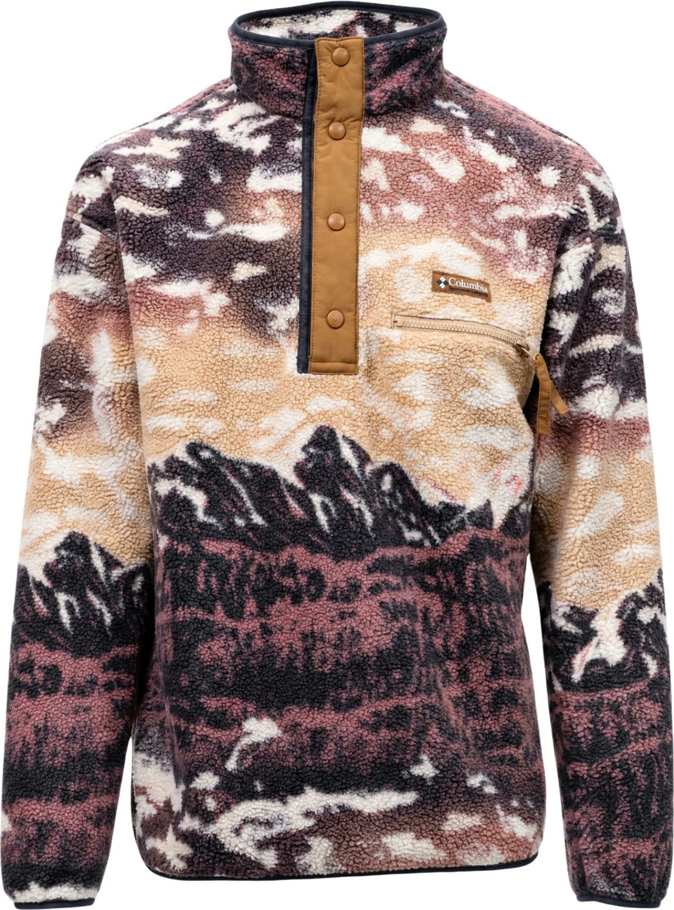 Duks për meshkuj Columbia Helvetia™ II Printed Half Snap Fleece, kafe [Madhësia: L]