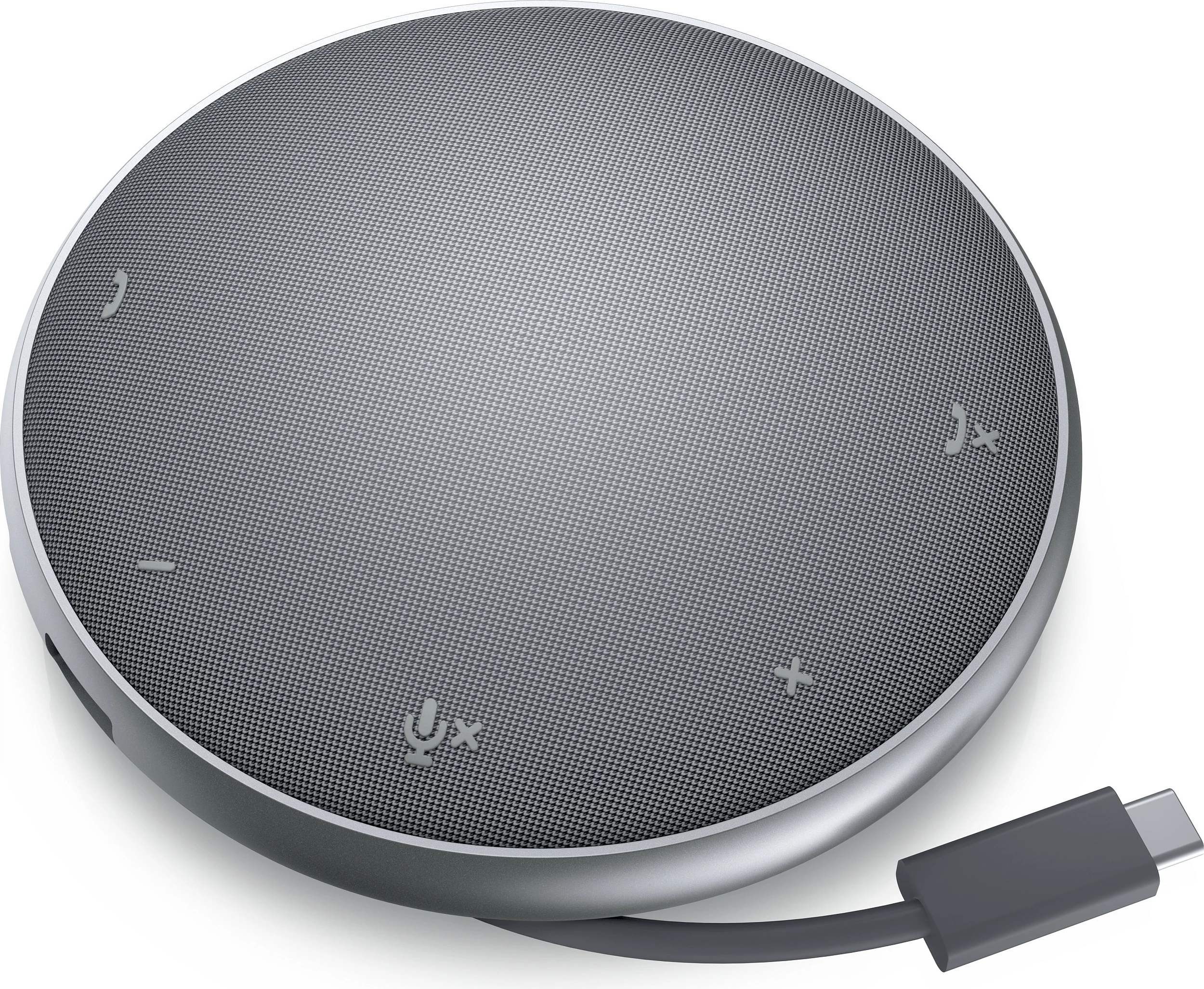 Adapter USB-C me altoparlant konferencash Dell MH3021P, 2x USB 2.0, kabllo 0.465 m, argjendtë