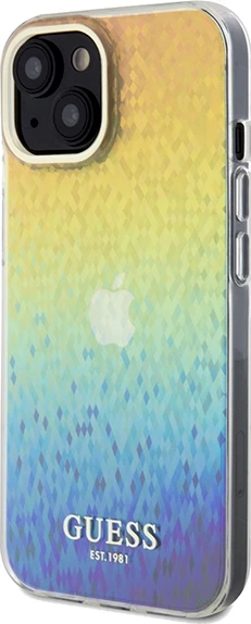 Mbështjellës Guess IML Faceted Mirror Disco Iridescent për iPhone 13/14/15, shumëngjyrësh