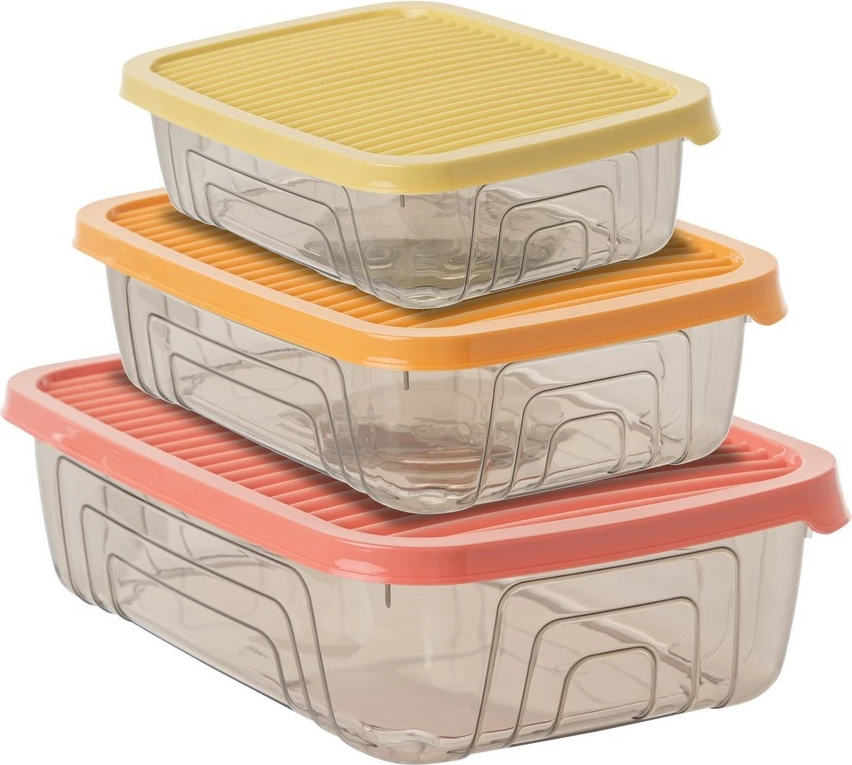 Set kuti plastike për organizim, shumëngjyrëshe, 3 copë, Hermia Concept, 163330-150
