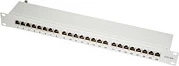 Patch panel LogiLink 19" 24-Port Cat6A STP, gri