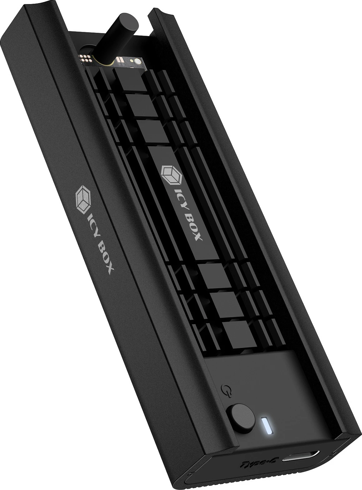 Enclosure për SSD ICY BOX IB-180MC-C31, M.2 NVMe/SATA, USB-C 10 Gbit/s, 2 TB, zi