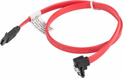 Kabllo SATA III Lanberg CA-SASA-13CU-0050-R, SATA-SATA, 0.5 m, konektor këndor, e kuqe