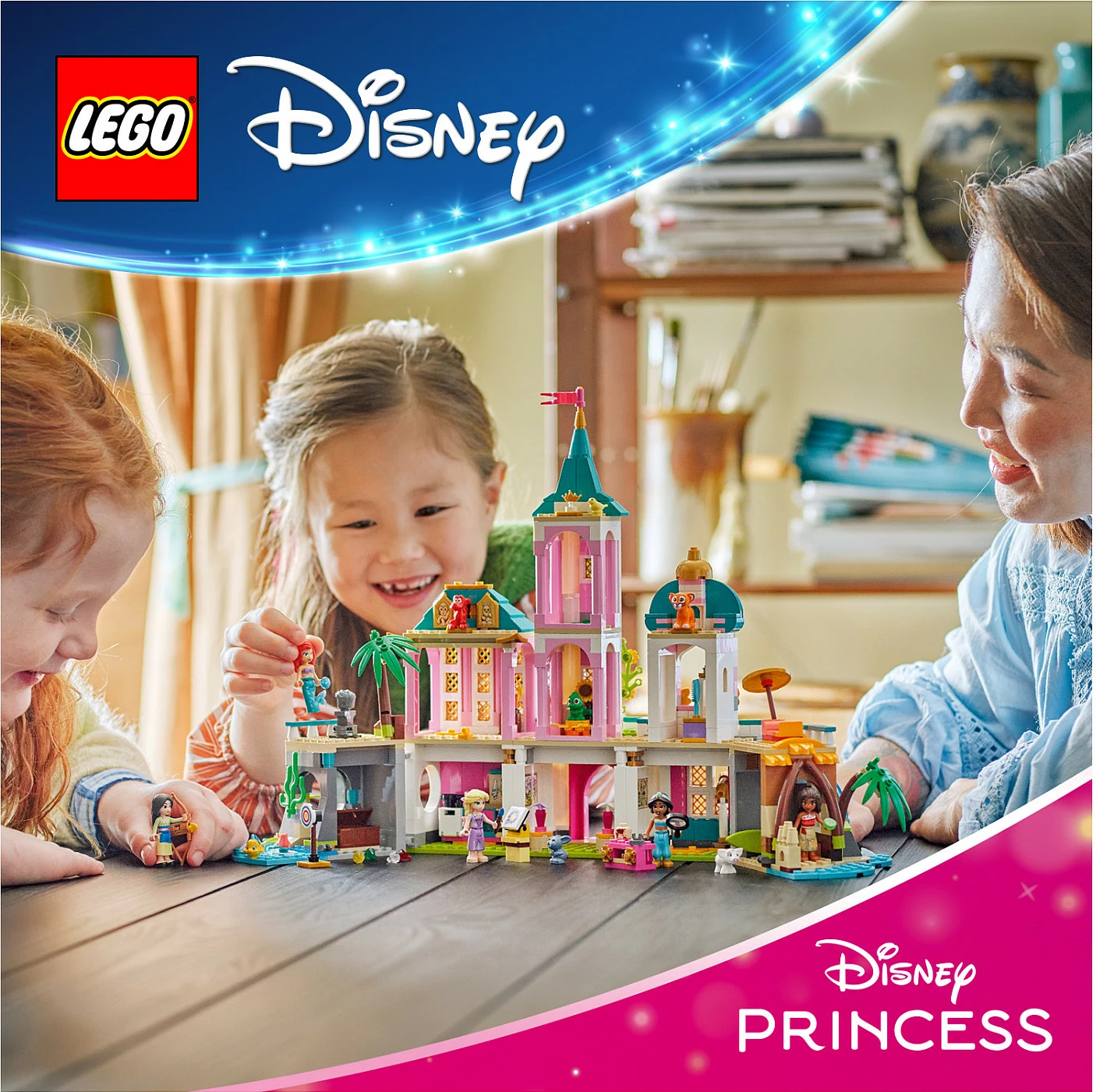 Set ndërtimi LEGO Disney Princess 43267 Princess Castle & Royal Pets, 787 copë, shumëngjyrësh