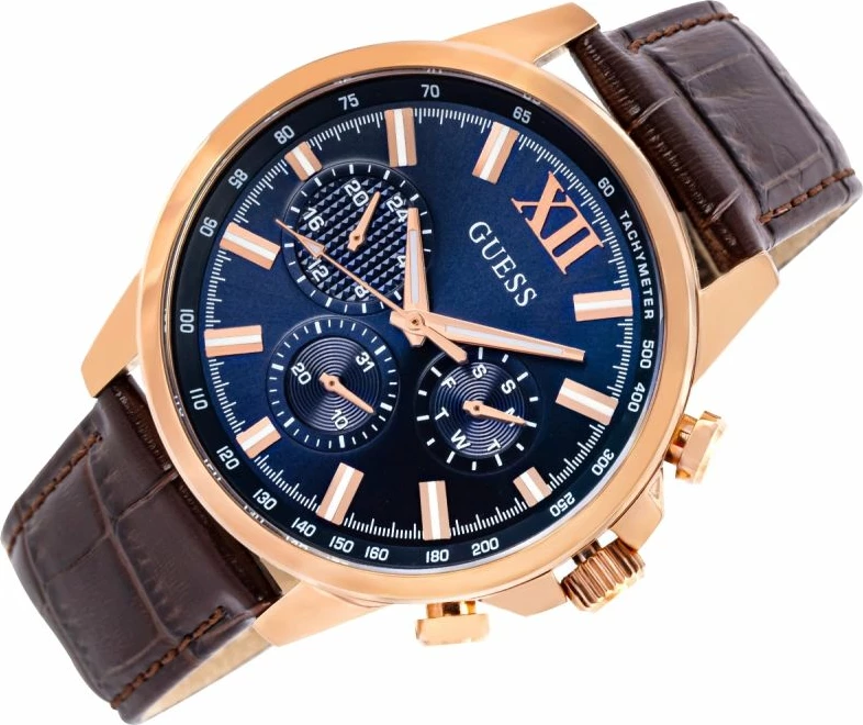 Orë dore për meshkuj Guess, kafe