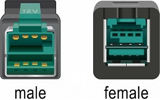 Kabllo zgjatëse PoweredUSB DeLOCK 12V 2m, mashkull-në-femër, e zezë