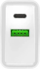 Karikues rrjeti NATEC Ribera USB-A+USB-C 20W PD, i bardhë