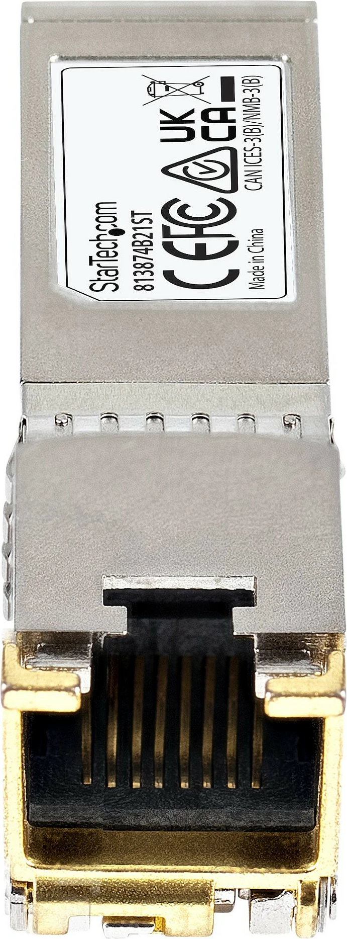 Modul SFP+ StarTech HPE 813874-B21 kompatibil, 10GBASE-T RJ45, 10Gbps, 30m, argjendtë