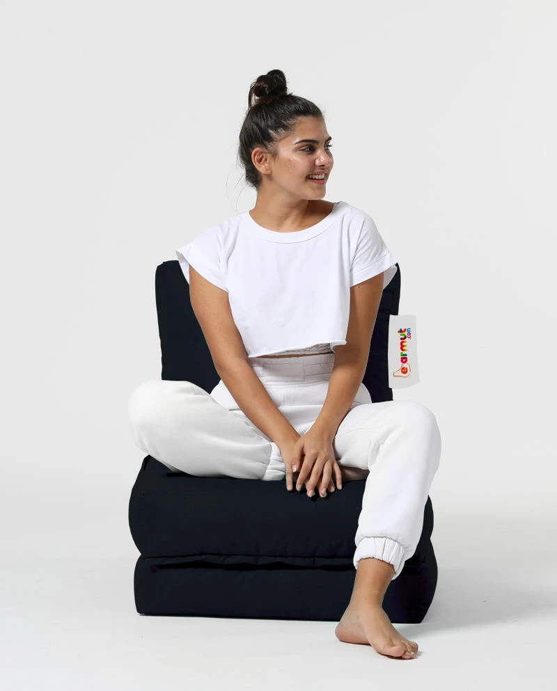 Puf për kopsht, Atelier del Sofa, Siesta Sofa Bed, ngjyrë e zezë
