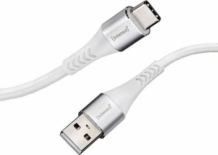 Kabl USB-A në USB-C INTENSO A315C, 1.5 m, 60W QC 3.0, 480 Mbps, e bardhë