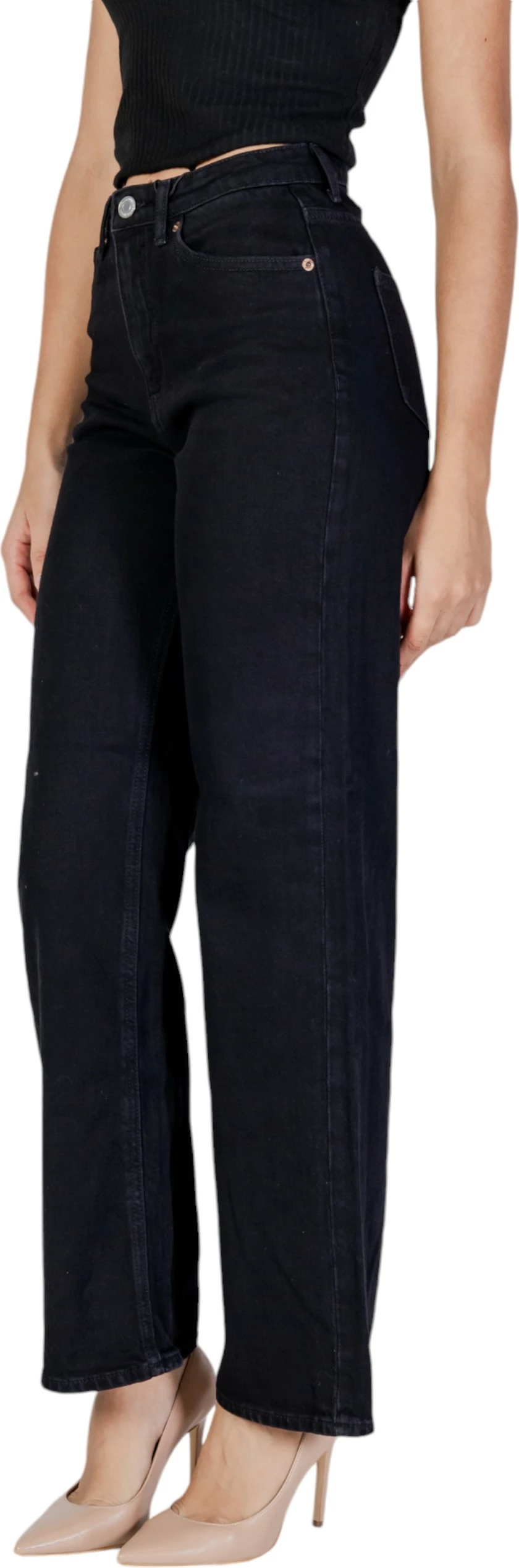 Xhinse për femra Vero Moda VMTESSA HR WIDE RA118 GA NOOS 10290541, të zeza [Madhësia: W25 L30]