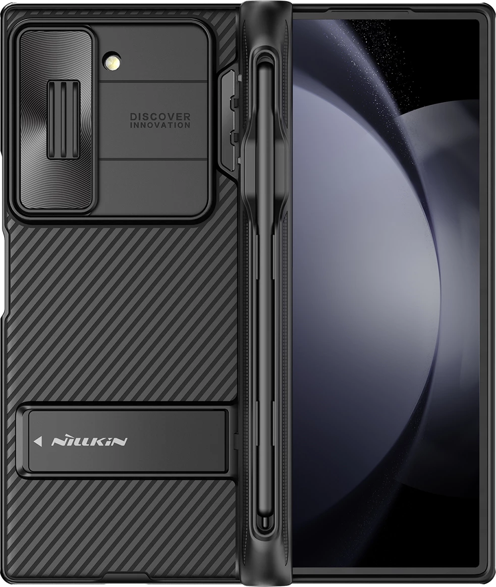 Mbështjellës Nillkin CamShield Fold Case për Samsung Galaxy Z Fold 6 5G me mbajtëse për stilolaps, e zezë
