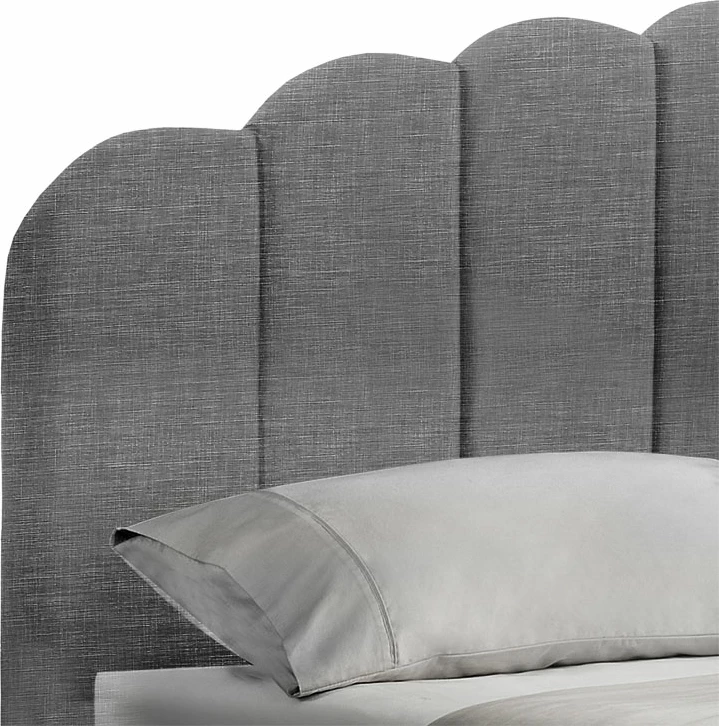 Krevat dopio Tatiana me stof anthracite me depozitë 160x200cm