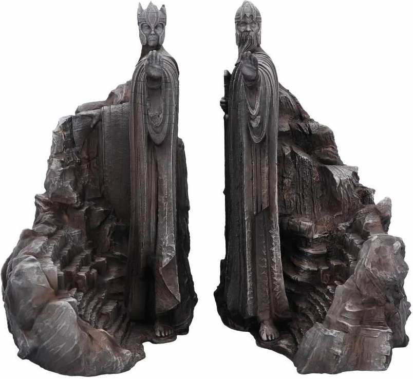 Mbështetëse librash NEMESIS NOW Lord of the Rings Gates of Argonath 19 cm, gri, set 2 copë