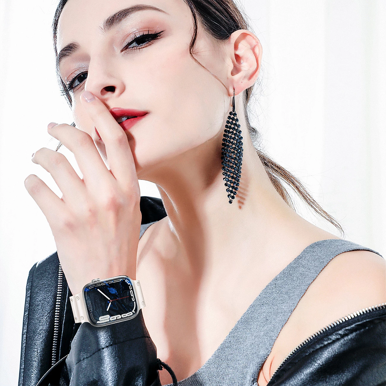 Rrip për Apple Watch Hurtel Strap Triple Protection, TPU, i bardhë