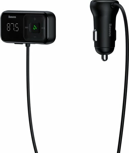 Transmetues FM me Bluetooth dhe karikues Baseus S-16, i zi
