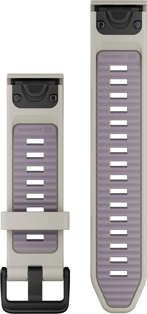 Rrip silikoni Garmin Quickfit për Smartwatch, 20mm, gri/lavender