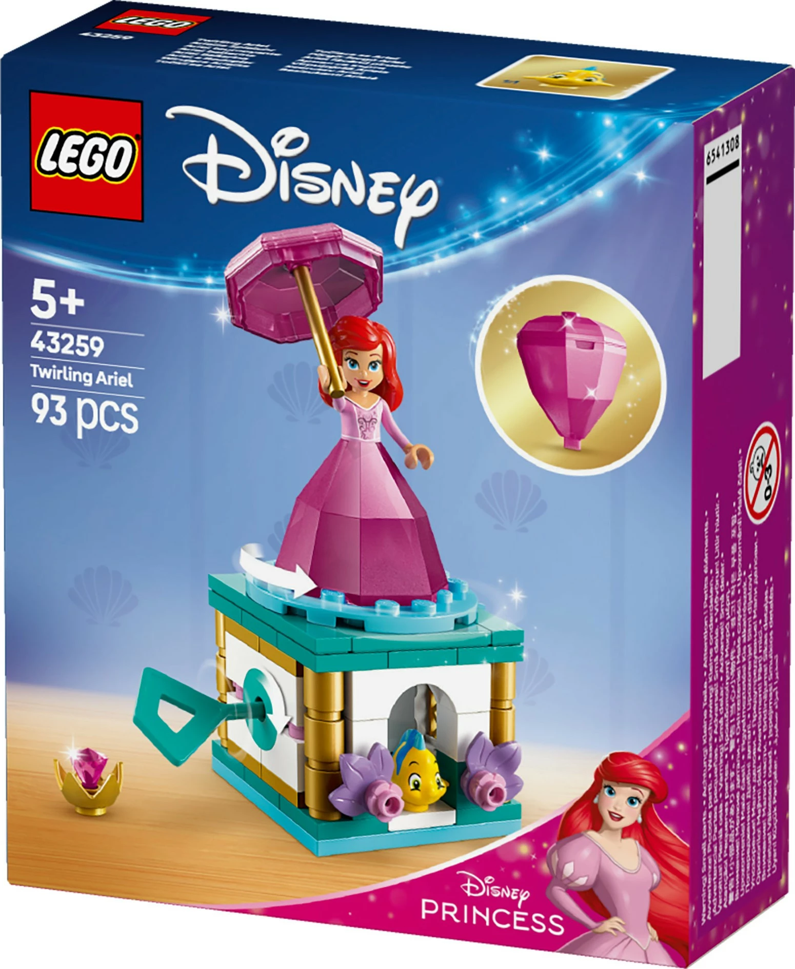 Set ndërtimi LEGO Disney Princess 43259 Arielle, 93 pjesë, multikolor