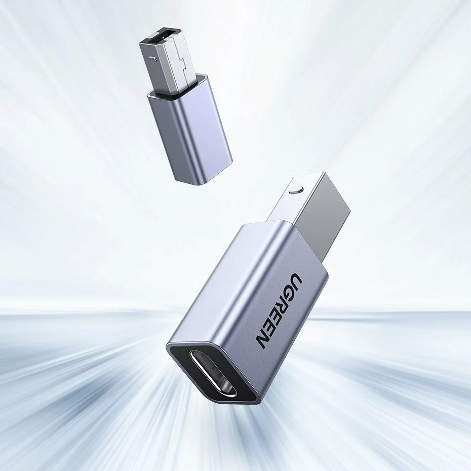 Adapter USB Type C në USB Type B Ugreen US382, Gri