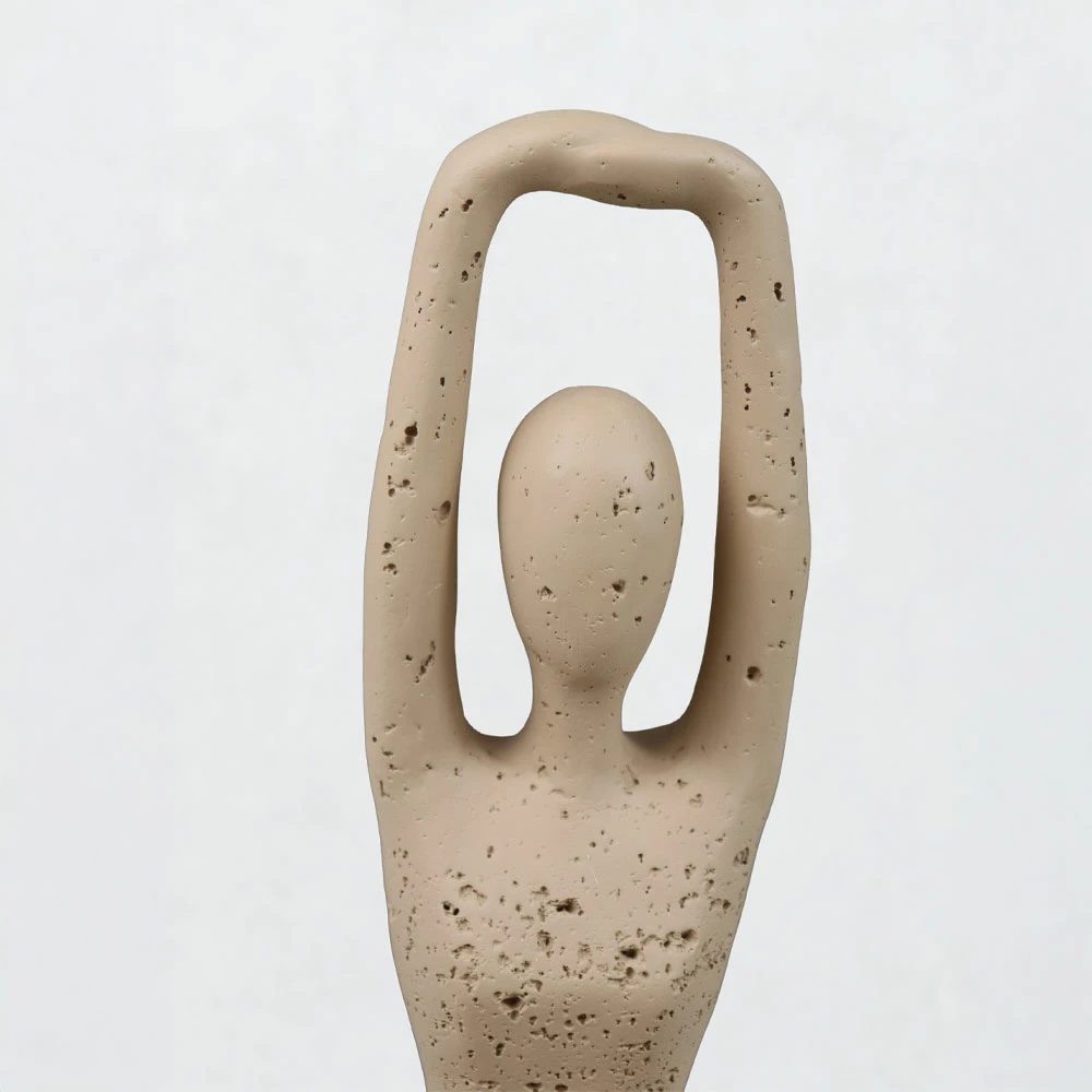 Dekor MORPH IV, trup, rrëshirë, ngjyrë kafe, 12.5x8x21cm
