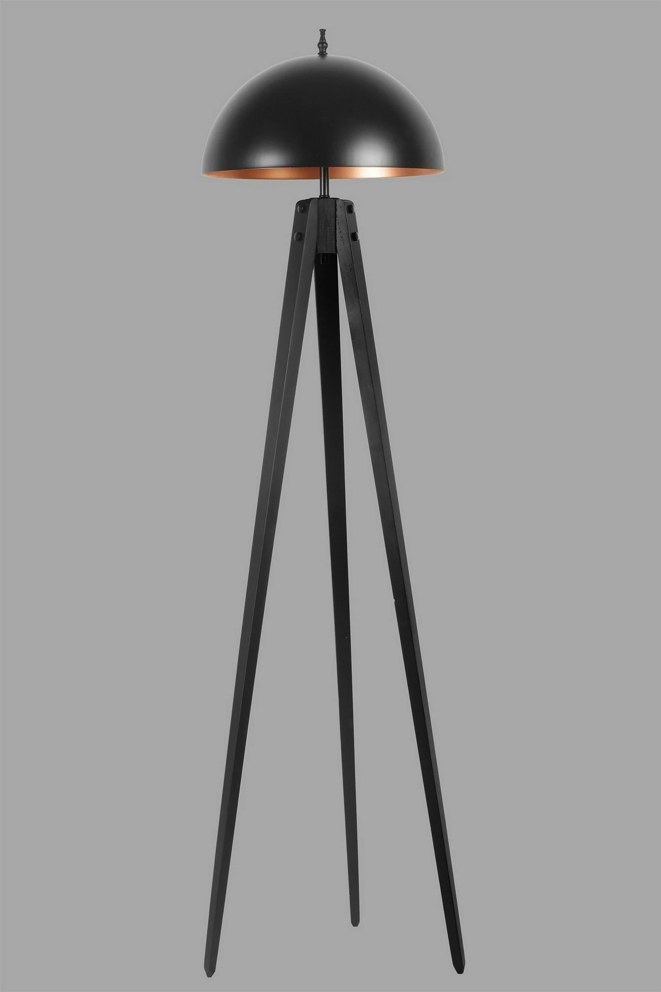 Llambë dyshemeje Opviq, tripod, e zezë, retro, e madhe