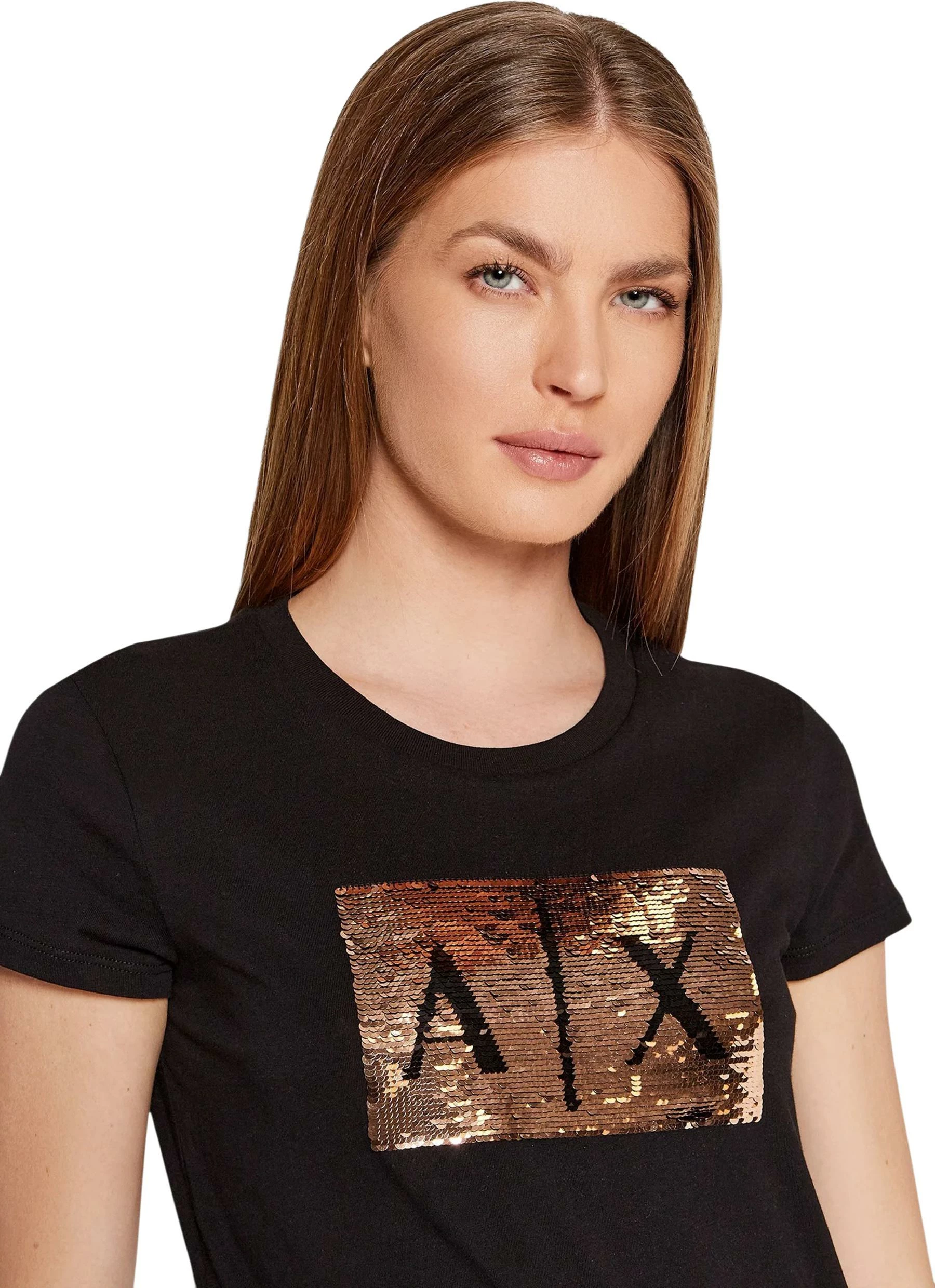 Maicë për femra Armani Exchange 8NYTDL YJ73Z, e zezë [Madhësia: S]