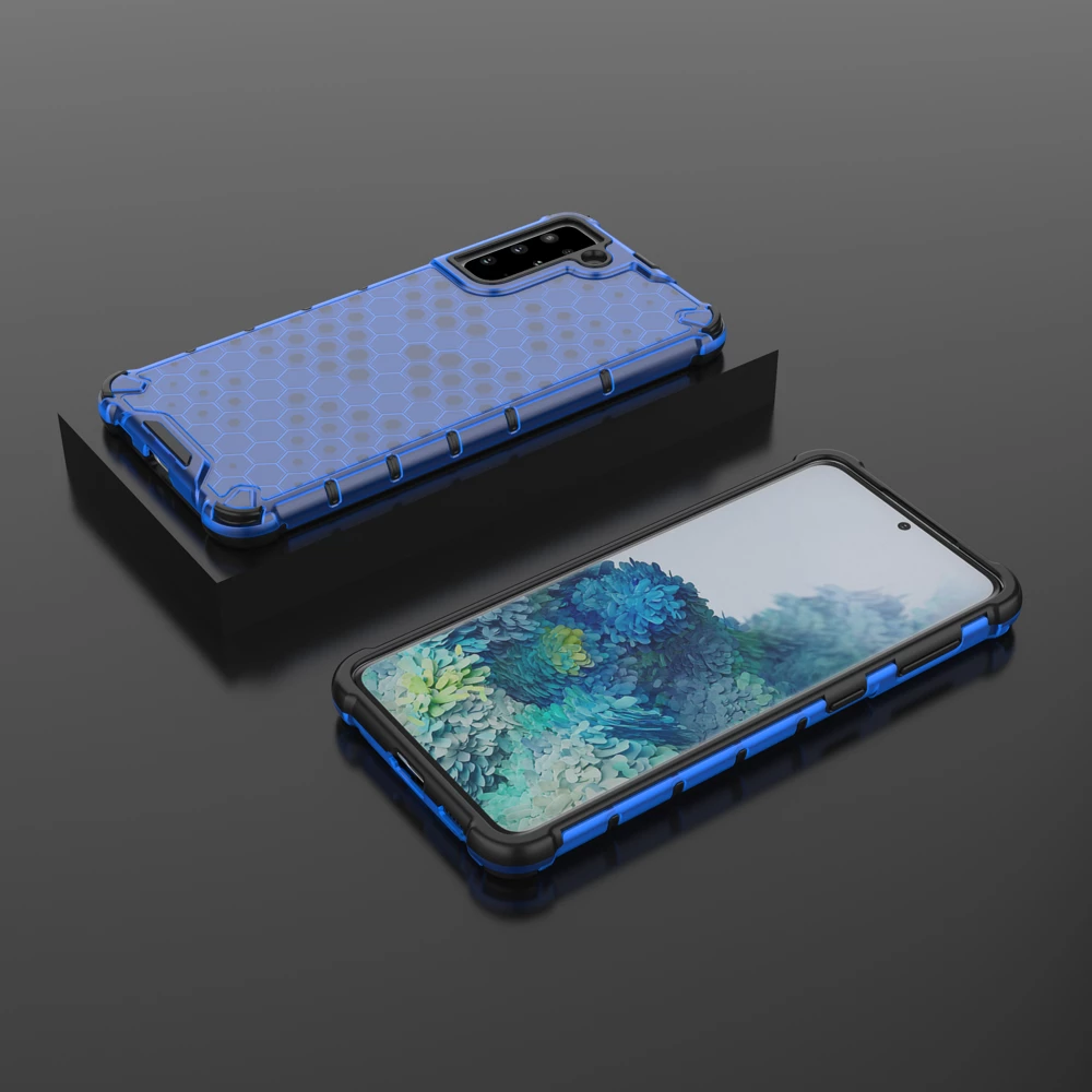 Mbështjellës Hurtel Honeycomb për Samsung Galaxy S22, Blu