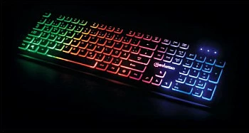 Tastierë MANHATTAN ultraflat USB me LED, e zezë