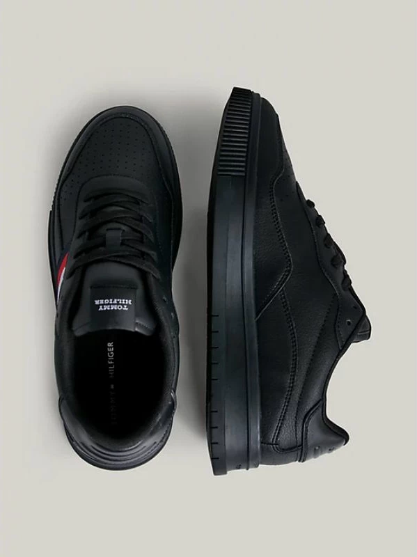 Këpucë për meshkuj Tommy Hilfiger Supercup, të zeza